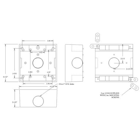 standard 2 gang box dimensions